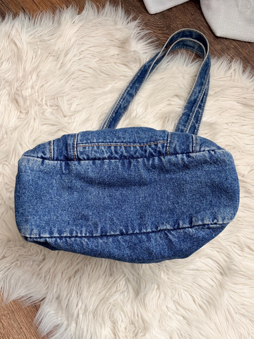 Denim Shoulder Bag - Blue Women's Tote - Picture 16 of 17